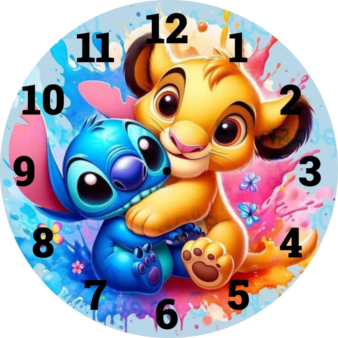 Stich Clocks Sublimination Stich Clock Svg - Etsy