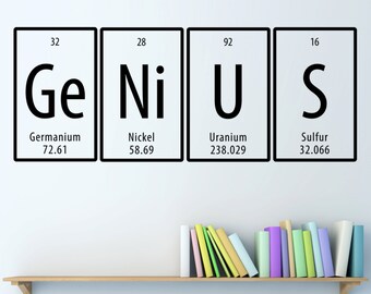 Periodic Table Decal Etsy