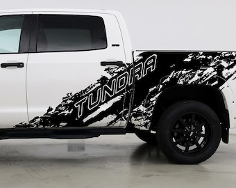 Toyota Tundra Truck Mud Splash Vinyl Car Graphic Sticker. 2014-2024. Set of 2. Tundra Truck Side Bed Graphic Decal. Tundra Decal Sticker.