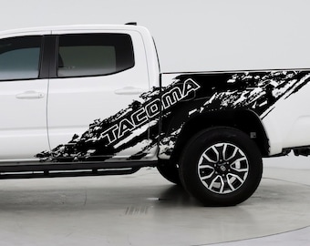 Toyota Tacoma Truck Mud Splash Vinyl Car Graphic Sticker. 2005-2024. Set of 2. Tacoma Truck Side Bed Graphic Decal. Tacoma Decal Sticker.