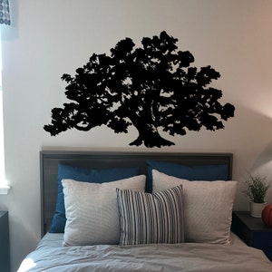 Oak Tree Wall Decal Sticker. Bedroom Wall Decor. Bathroom Wall Art. Nursery Room Wall Decor. Farmhouse Decor. Office Wall art. #410