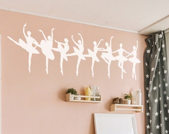 Dance Studio Wall Art. Ballerina Dancer Wall Decal Sticker. Gift for Dancer, Ballet, Children's Room Decoration. Car Ballerina Sticker. #378