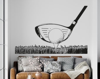 Golf Tee Wall Decal. Golf Course Wall Decor. Gift for Golfer. Golf Wall Decor. Sports Bar Wall Art. #5104