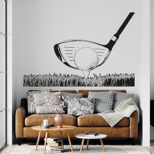 Golf Tee Wall Decal. Golf Course Wall Decor. Gift for Golfer. Golf Wall Decor. Sports Bar Wall Art. #5104