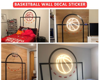 Sneakerhead Decor Basketball Wall Decal. Boy's room Home Decor. Basketball Decor. Basketball Wall Decal. Basketball Wall Art Sports. #6240