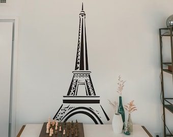 Paris France Eiffel Tower Wall Decal. Multiple Sizes and Colors. Paris Theme Decor Bathroom Wall Decor Bedroom. Eiffel Art Decor. #159