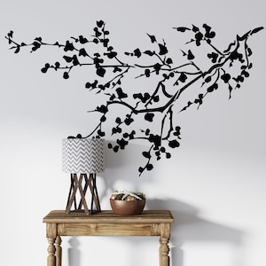 Tree Branches Wall Decal Sticker. Bedroom Wall Decor, Bathroom Wall Art. Nature inspired Wall Art. Hanging Branches Decor. Nursery Room #568