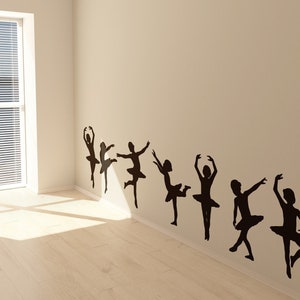 8 Little Dancers Children Ballerinas Wall Decal Sticker. Nursery, Kid&#39;s Room, Girl&#39;s Room Decor. Nursery Ballet Wall Art. #816