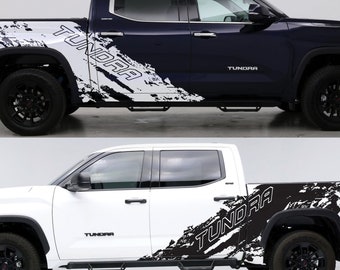 Truck Mud Splash Vinyl Car Graphic Sticker for Tundra. Set of 2. Tundra Truck Side Bed Graphic Decal. Tundra Decal Sticker. #6583