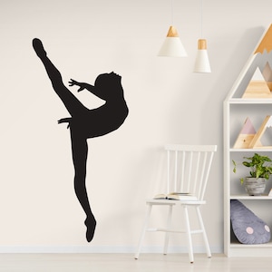 Ballerina Wall Decal Sticker. Dancer Wall Sticker. Ballet Dance Studio Wall Art. Girl's Room Decor. Dance Class Wall Art Decor. #208