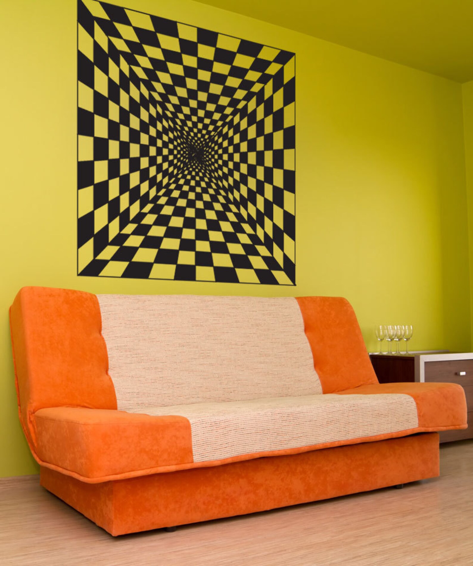 Vinyl Wall Art Decal Sticker Optical Illusion Hallway OSDC774B Etsy