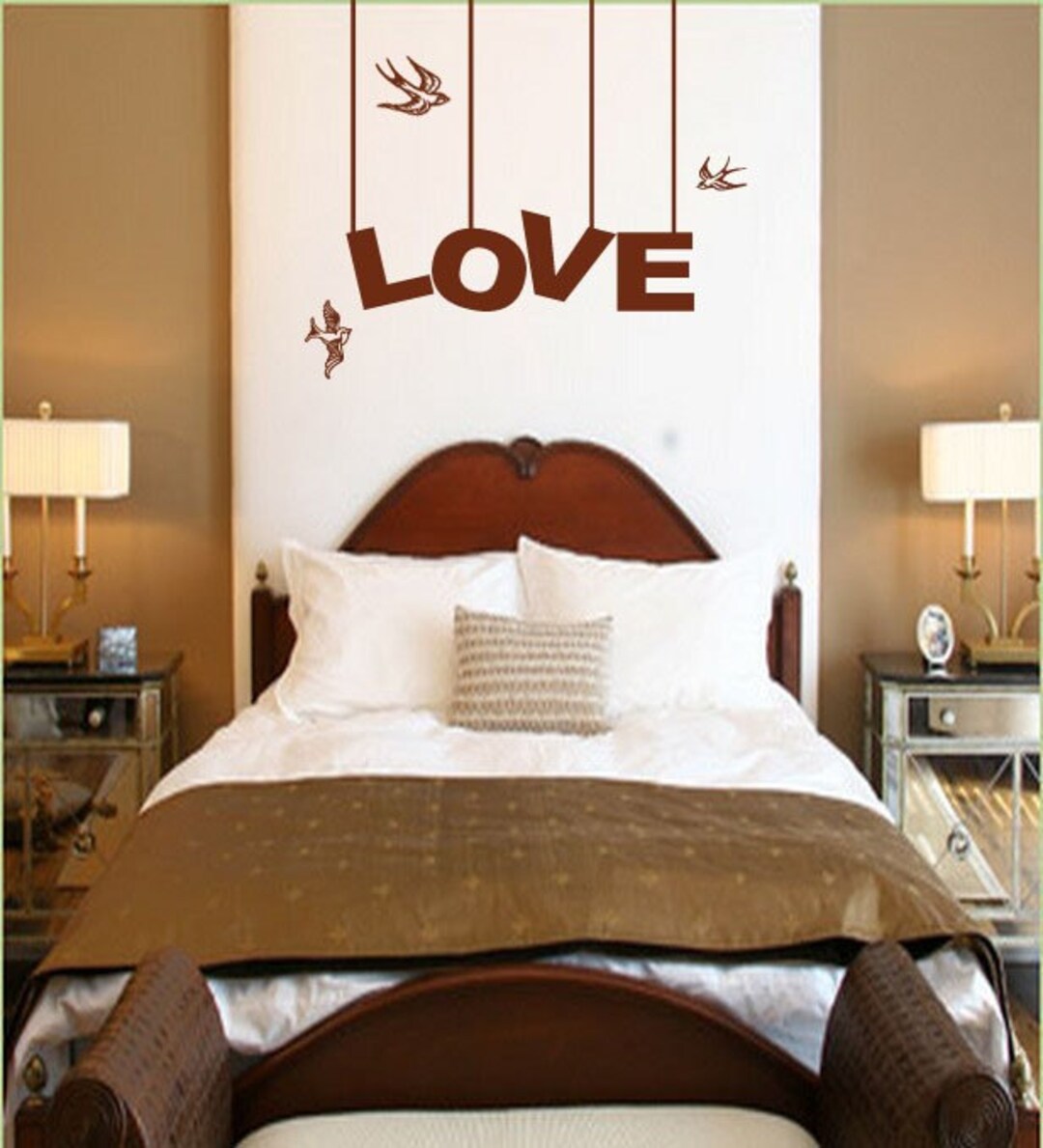 Vinyl Wall Art Decal Sticker LOVE Bird Phrase Lettering 129A - Etsy