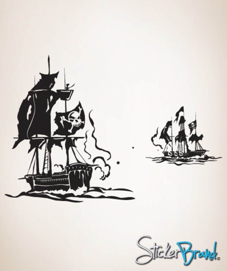 Vinyl Wall Decal Sticker Pirate Ships GFoster125s image 3