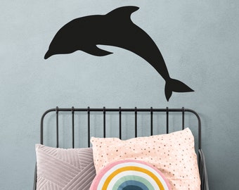 Dolphin Wall Decal Sticker for Nursery Room Decor. Kid's Room Wall Decor. Beach Theme Wall Decor. #616