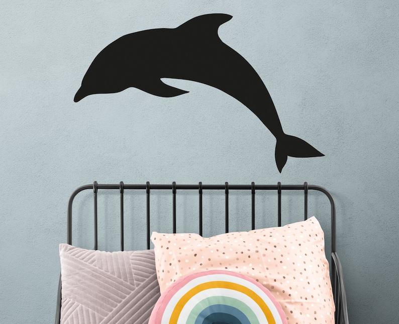 Dolphin Wall Decal Sticker for Nursery Room Decor. Kid's Room Wall Decor. Beach Theme Wall Decor. 616 image 1