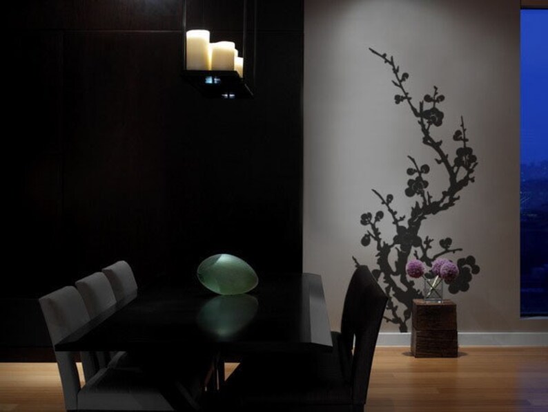 Japanese Asian Flower Vinyl Wall Decal Sticker. Nursery Room Etsy