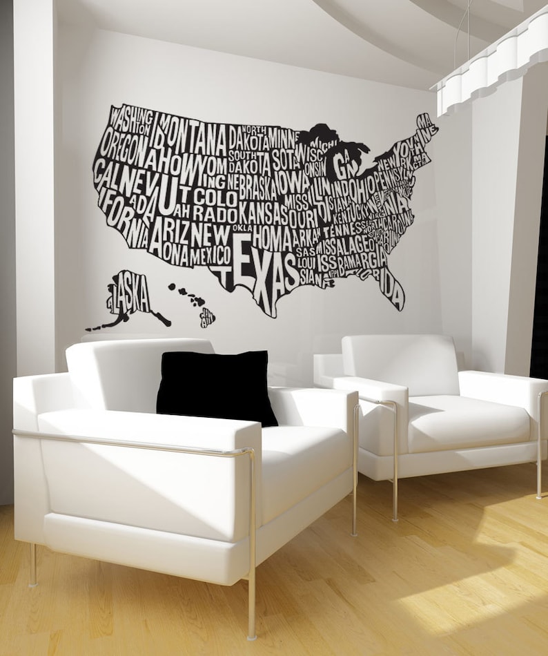Vinyl Wall Art Decal Sticker States 1275s Etsy
