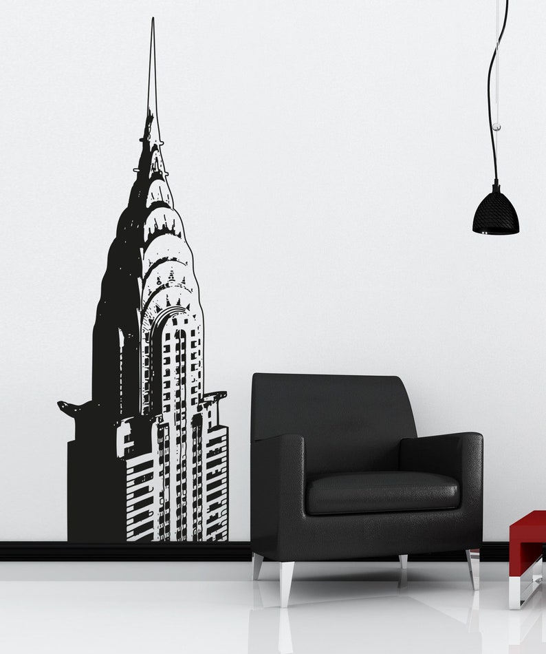 Chrysler Building NYC New York City Vinyl Wall Decal Sticker. Skyscraper Theme Decor. OS_AA232 image 9