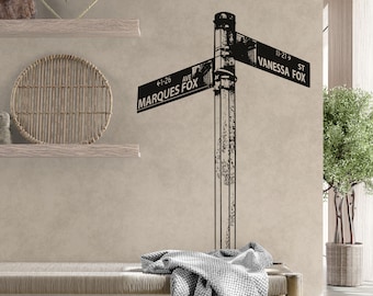 Custom Name Street Sign Wall Decal Available. Funny Gift for Home Decor. Kid's Name, Home Decor Gift. Playroom. Man Cave Decor. #OS_AA561