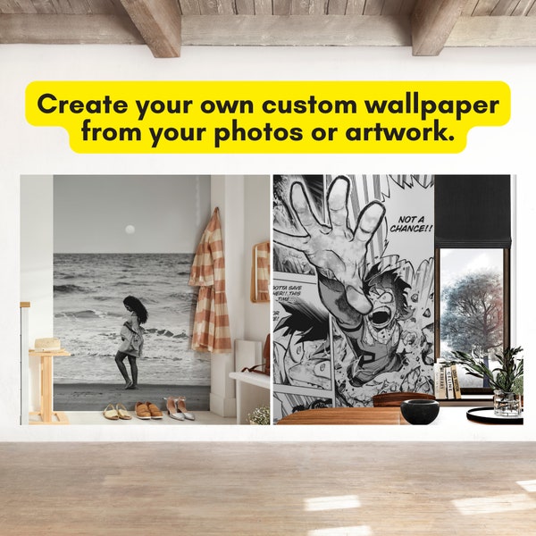 Custom Wallpaper Design, Create Your Own Wallpaper with Your Photos. Custom Made Wallpaper Print, Peel and Stick Wall Mural. #6701