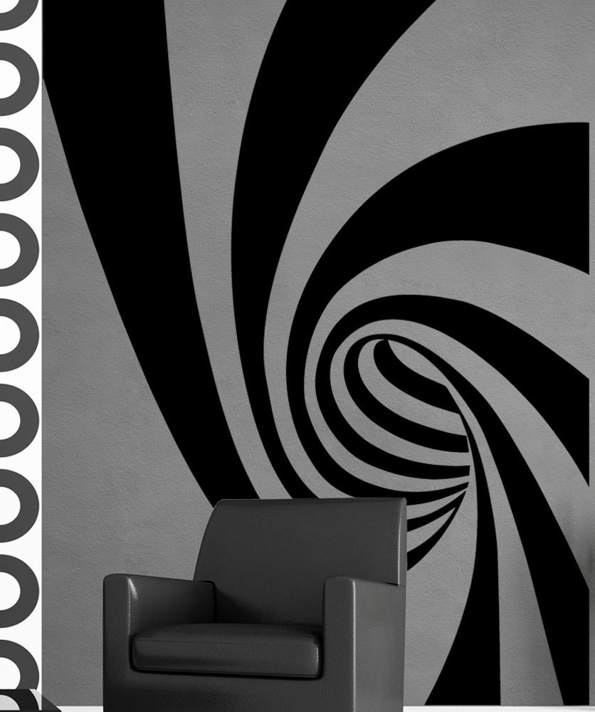 Swirl Design Vinyl Wall Decal Sticker. Wormhole Effect. 54in - Etsy