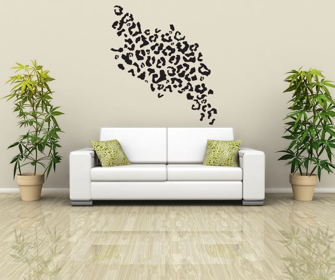 Vinyl Wall Decal Sticker Leopard Print 1029m Etsy