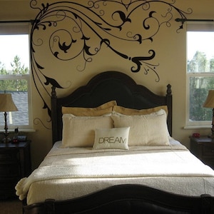 Vinyl Wall Decal Sticker Flower Vines Floral Edge Large 72x55