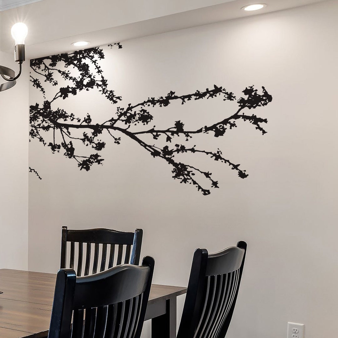 Vinyl Wall Decal Sticker Corner Tree Floral Branches. Bedroom Tree ...