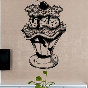 Vinyl Wall Decal Sticker Ice Cream Sundae 5340s