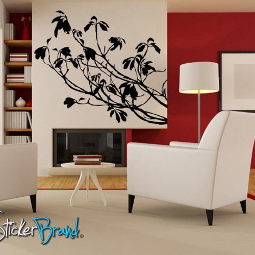 Vinyl Wall Decal Sticker Tree Branches Leaves Ac138s Etsy