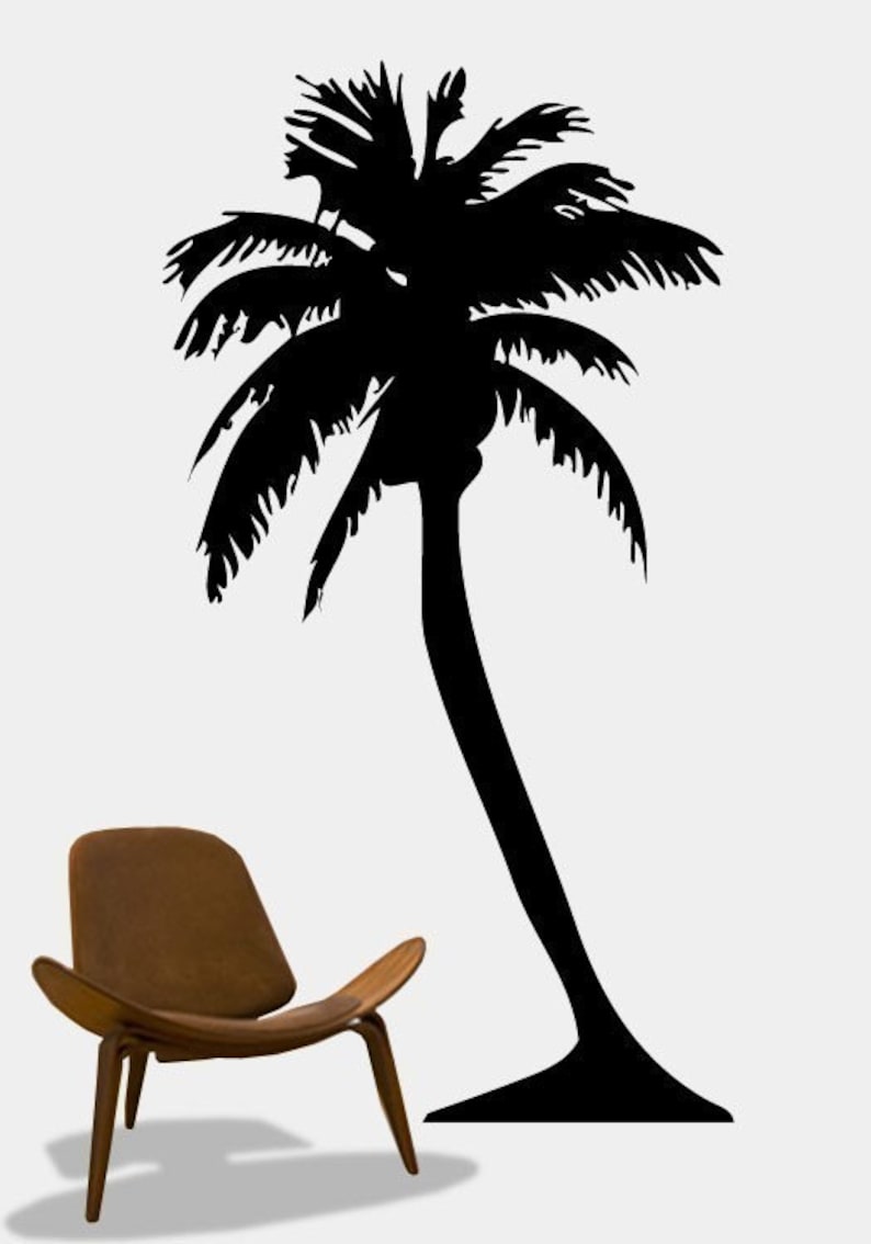 Vinyl Wall Art Decal Sticker Large Palm Tree 6feet tall item Etsy