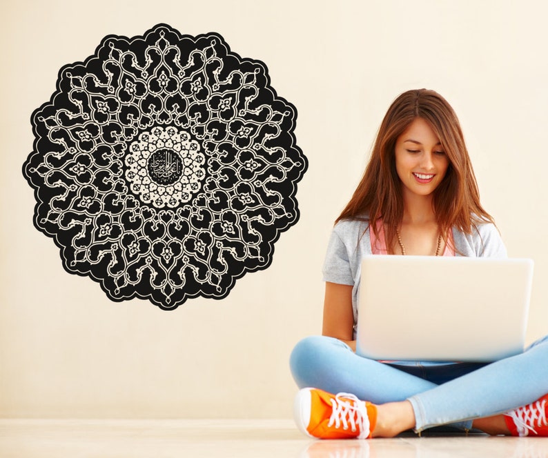 Abstract Mandala Circle Design Vinyl Wall Decal Sticker. OS_AA326 image 4