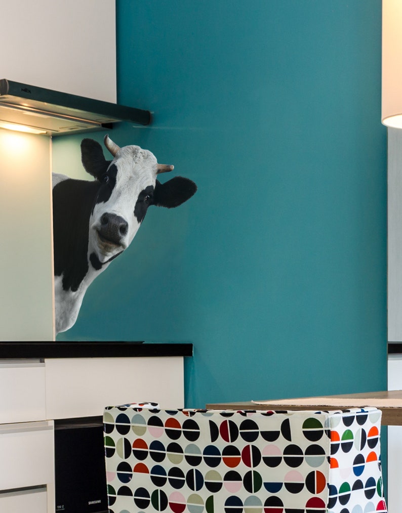 Peeking Cow Wall Decal. Farm Animal Nursery Decal Barn Yard Etsy