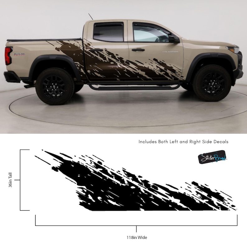 Truck Rocker Graphics Truck Mud Splash Side Rocker Panel Car Graphic Sticker for Colorado ...