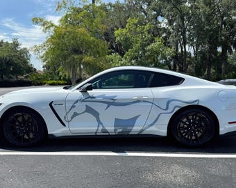 Mustang Horse for Mustang Car. Car Graphic Decal Sticker. Universal Fit. Set of 2. #7096