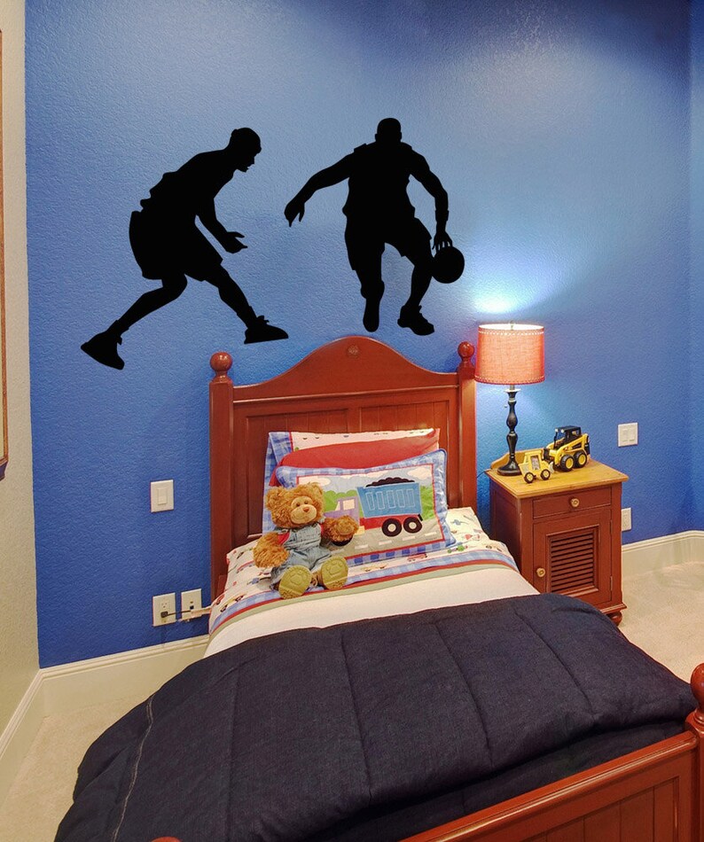 Basketball Wall Decal Sticker. Team Sports Room Decor, Game Room Wall Art, Basketball Enthusiast, Basketball Coach Gift Idea. OS_AA1185 image 8