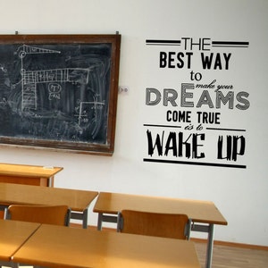 Vinyl Wall Decal Sticker Make Your Dreams Come True Quote 5154m image 1