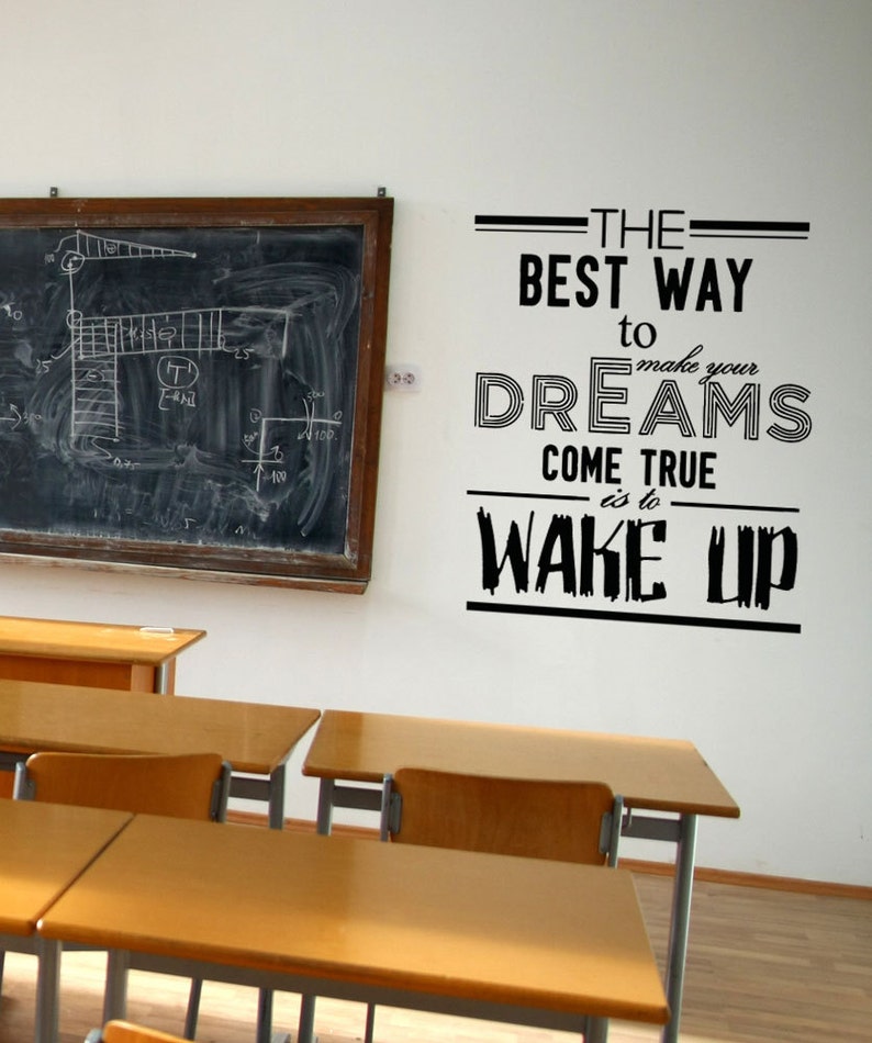 Vinyl Wall Decal Sticker Make Your Dreams Come True Quote 5154m image 1