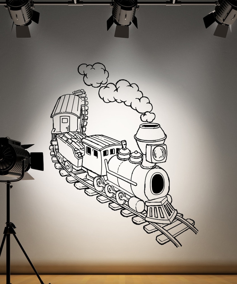 Vinyl Wall Decal Sticker Illustrated Train Osaa217m - Etsy