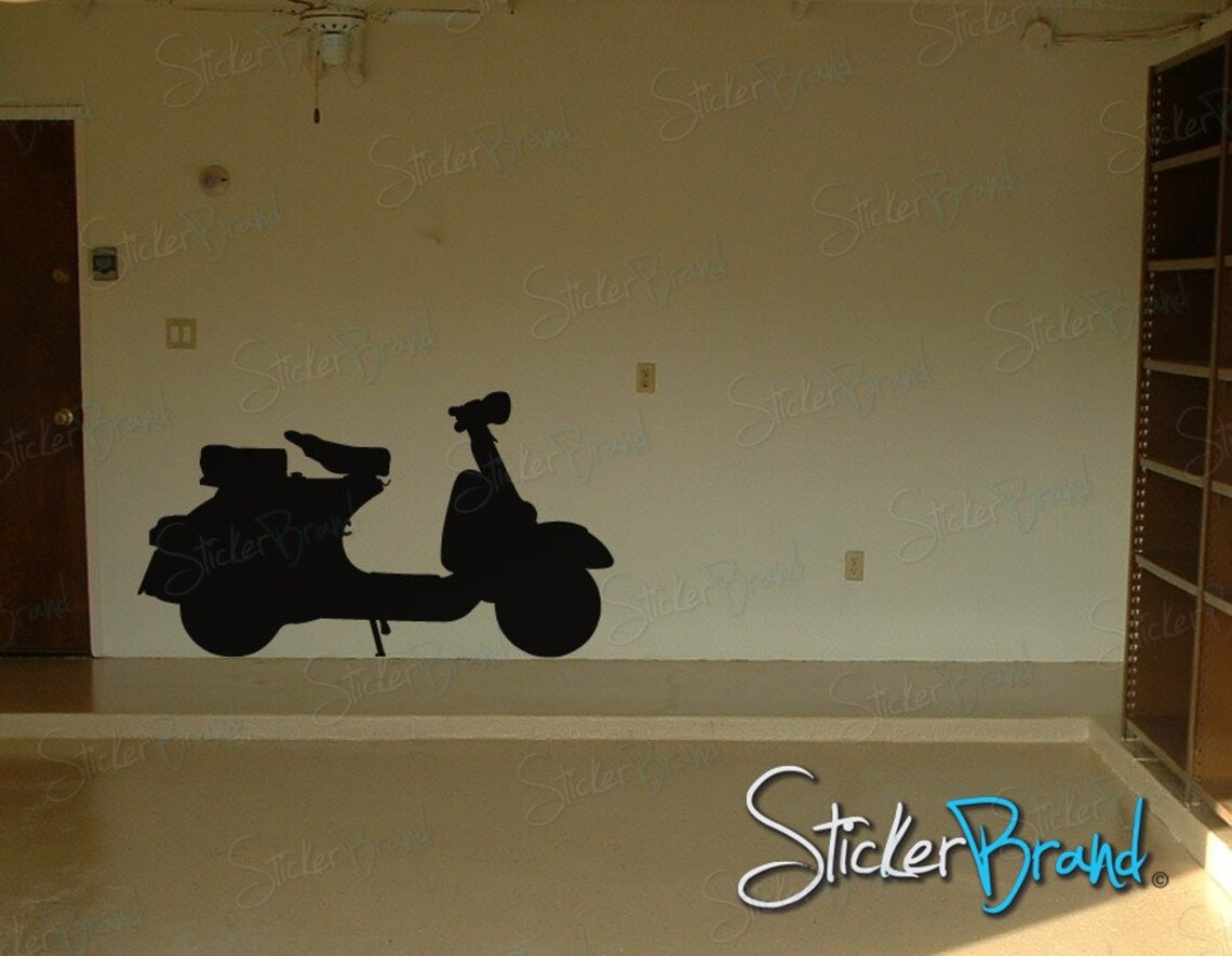Vinyl Wall Art Decal Sticker Vespa Moped Scooter 549 Etsy