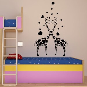 Vinyl Wall Decal Sticker Giraffe Love 1357B image 4