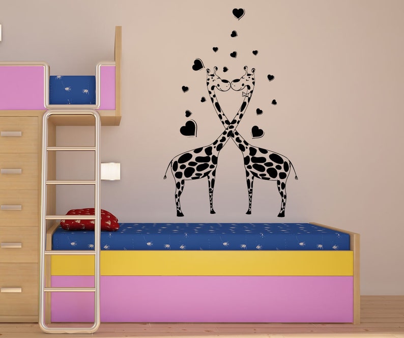 Vinyl Wall Decal Sticker Giraffe Love 1357B image 4