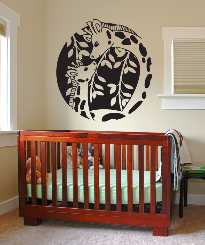 Vinyl Wall Art Decal Sticker Giraffe Circle OSDC727m