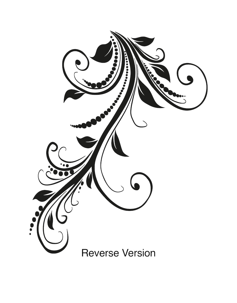 Swirly Vines Vinyl Wall Decal Sticker. 42in Tall X 36in Wide. Etsy