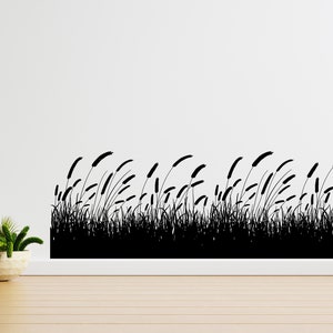 Grass Wall Decal Nature Decor Living room Wall Decor Bedroom Decoration Bathroom Wall Decor Kitchen Border Grass Wall Sticker Decor. 333 image 6