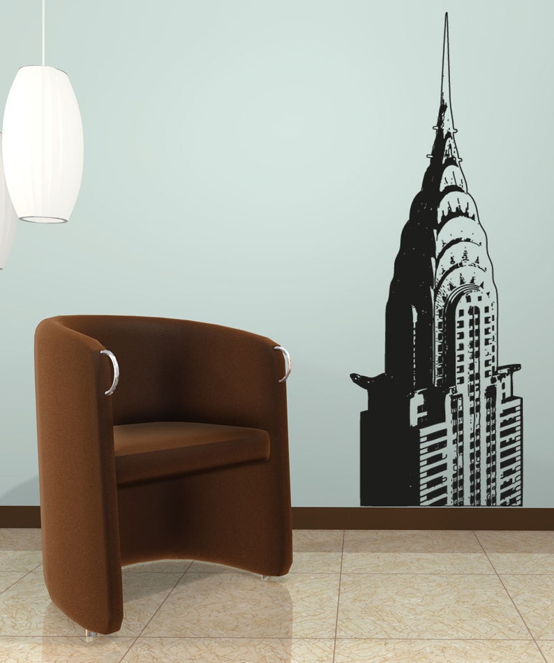 Chrysler Building NYC New York City Vinyl Wall Decal Sticker. Skyscraper Theme Decor. OS_AA232 image 6