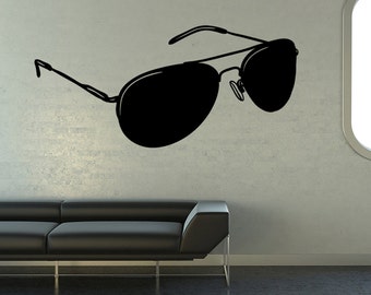 Vinyl Wall Decal Sticker Aviator Sunglasses OS_MB1106B