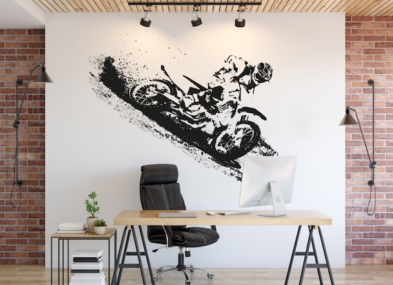 Motocross Wall Stickers Decal - 63"x16" Vinyl Dirt Bike Decor For Boys Bedroom, Removable & Waterproof - View #8
