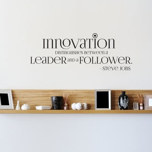 Steve Jobs Motivational Quote Wall Decal for Office. Leadership, Visionary Quote. Inspirational Quote Wall Sticker. OS_DC510 image 9