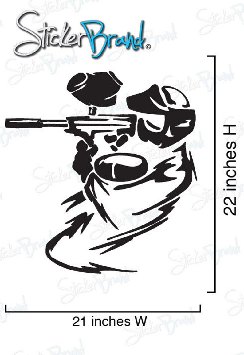 Vinyl Wall Decal Sticker Paintball Shooter Etsy